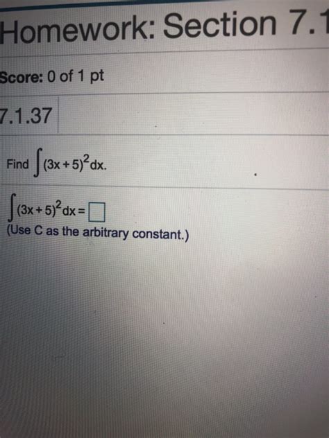 Solved Homework Section Score Of Pt Find Chegg