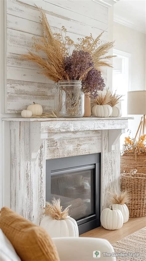 60 Creative Farmhouse Fall Mantel Decor Ideas To Transform Your Living