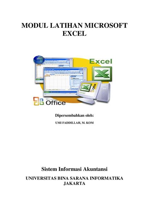 Modul Materi Microsoft Excel 2010 Modul Latihan Microsoft Excel