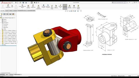 Universal Joint Solidworks Tutorial 2021 Learn Form Homee D Youtube