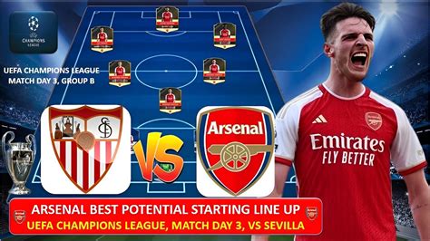 Sevilla Vs Arsenal Arsenal Potential Lineup UEFA Champions League