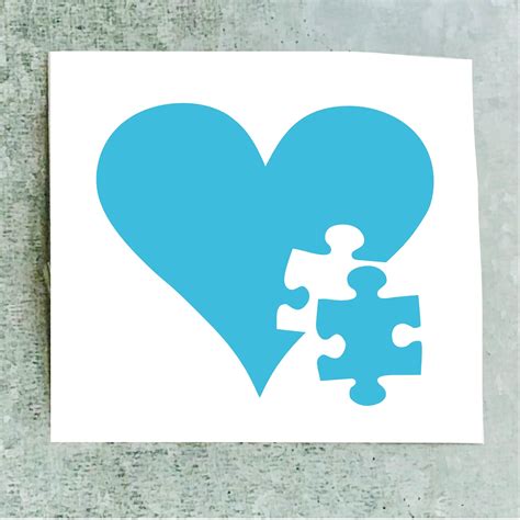 Autism Decal Autism Heart Puzzle Piece Decal Autism | Etsy