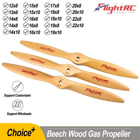 1Pc Wooden Beech Propeller CW Prop For Gasoline RC Airplane Engine