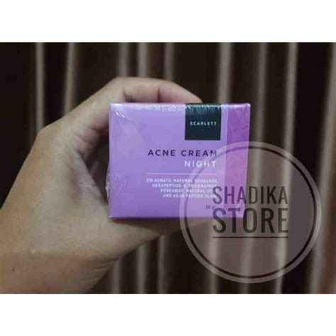 Jual Scarlett Whitening Cream Acne Brightly Day And Night Original Di