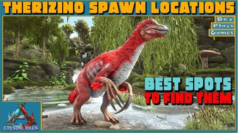 ARK Crystal Isles BEST THERIZINO Spawn Locations Taming YouTube