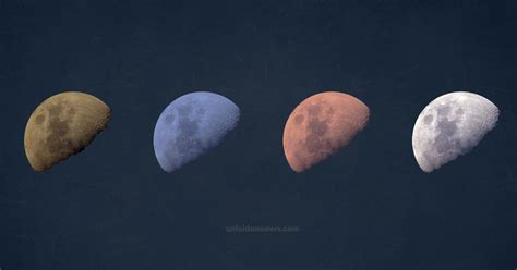 Different Colors Of Moons