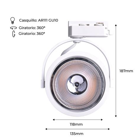 Einphasiger Led Schienenstrahler Ar Gu