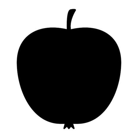 Premium Vector Apple Silhouette Vector Illustration Isolated On A