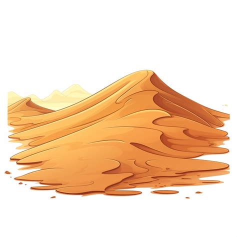 Premium Photo | Sand 2d cartoon vector illustration on white background