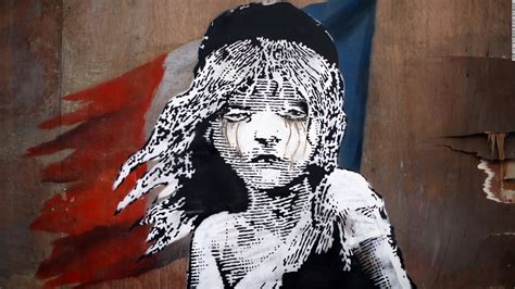 Banksy Takes Aim At French Police Aggression Cnn Video