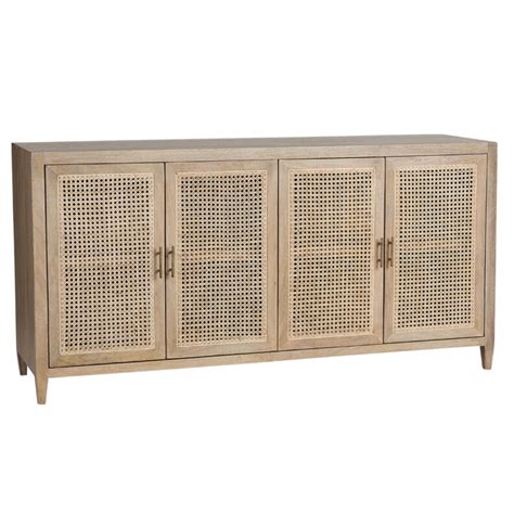 Capri Mango Wood Rattan Weave Buffet Humble Home