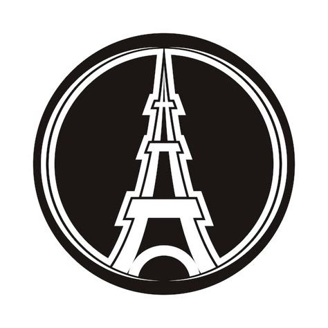 Modelo de design de ilustrador de ícone de vetor de logotipo de paris e