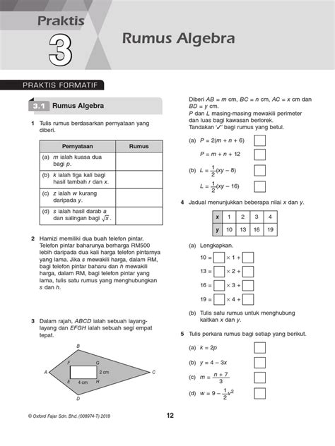 Latihan Maths Form 2 Bab 3 Pdf