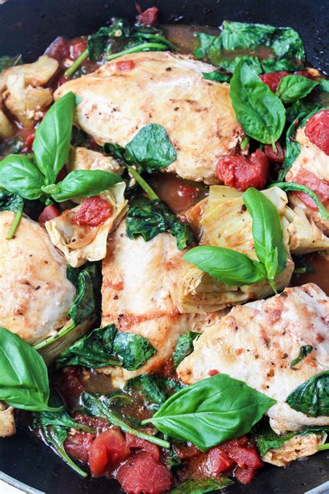 Saucy Tomato And Artichoke Chicken Recipe Minute Healthy Dinner