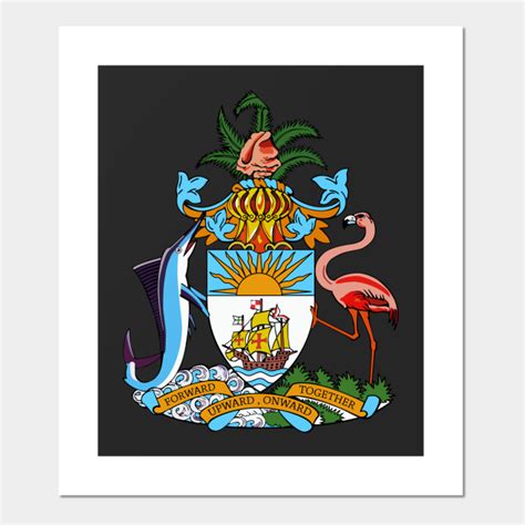 Coat Of Arms Of The Bahamas Coat Of Arms Of The Bahamas Posters And Art Prints Teepublic