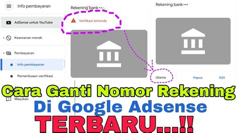 Terbaru Cara Ganti Nomor Rekening Di Google Adsense Hanya Menit