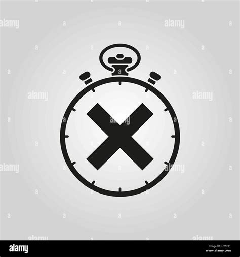 The Stopwatch Icon Clock And Watch Timer Countdown Symbol Ui Web Logo Sign Flat Design