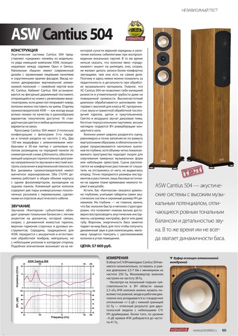 Тест напольной акустической системы ASW Cantius 504