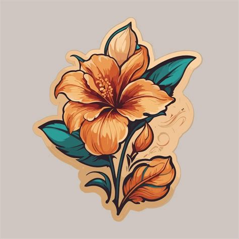 Premium Vector Flower Vector Sticker