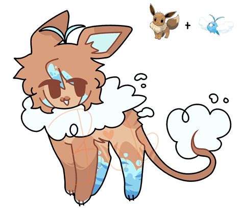 handrawn swablu eevee fusion bta Pokémon Adopts Amino Amino