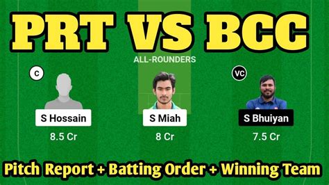 Prt Vs Bcc Dream Prediction Prt Vs Bcc Dream Prt Vs Bcc Dream