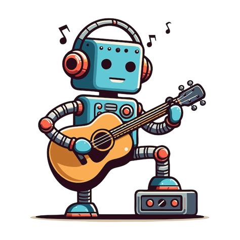 Vector Robot Playing Guitar Premium Ai Generated Vector