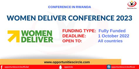 Women Deliver Conference 2023 Fully Funded Opportunities Circle