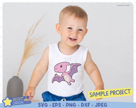 Cute Pterodactyl Svg Dinosaur Svg Dino Svg Flying Dinosaur Baby