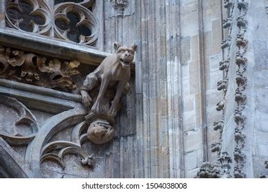 Elements Gothic Architecture Grotesque Chimera Gargoyle Stock Photo