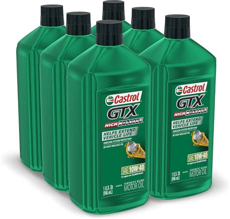 Castrol Gtx High Mileage W Synthetic Blend Motor Oil Off