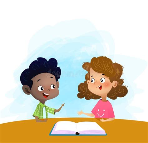 Two Kids Talking Stock Illustrations – 473 Two Kids Talking Stock ...