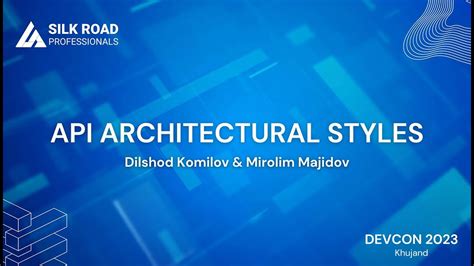 Api Architectural Styles Srp Devcon 23 Youtube