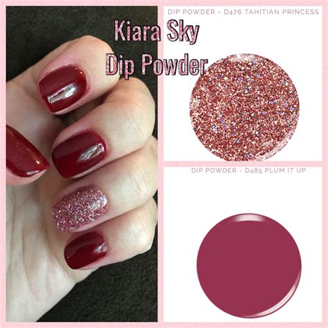 Kiara Sky Dip Powder TahitianPrincess PlumItUp Kiarasky Sns Nails