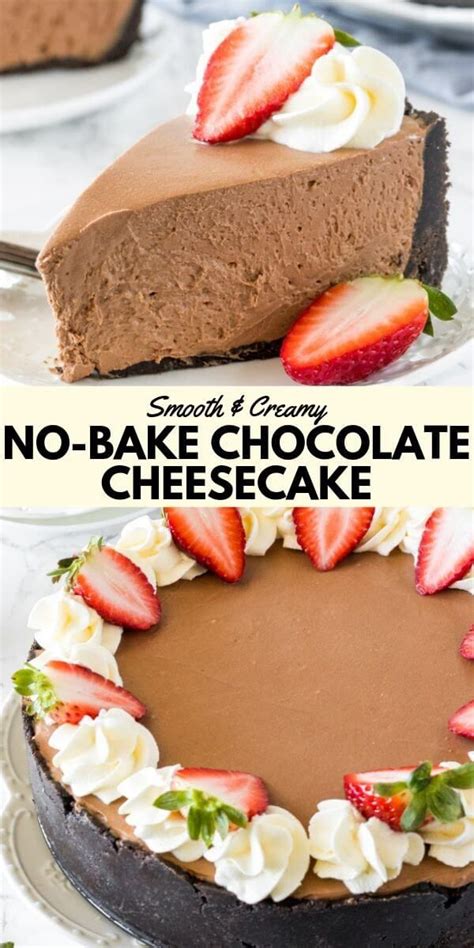 No Bake Chocolate Cheesecake Artofit