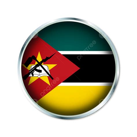 Bandera Redonda De Mozambique Con Estilo 3d Vector Png Dibujos