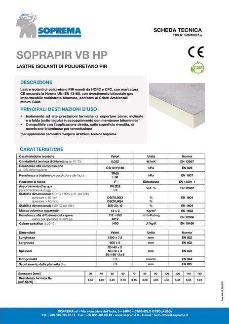 Pannello Termoisolante In Poliuretano Soprapir Vb Hp Soprema