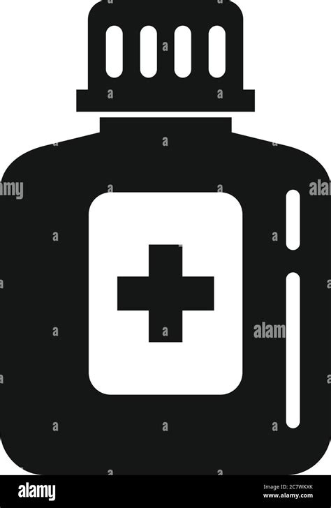 Medizinische Sirup Flasche Symbol Einfache Abbildung Der Medizinischen