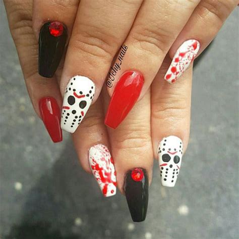 Michael Myers Halloween Nail Art Horror Movie Villain Nail Art