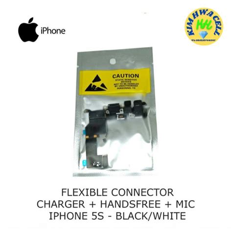 Jual Flexible Connector Charger Handsfree Mic Iphone S Black