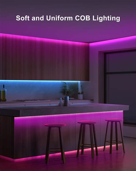 Tira De Luces Led Cob Bluetooth Rgb De Pies Con Control Remoto