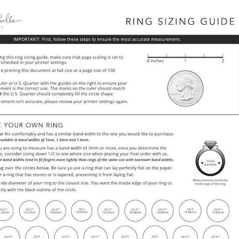 Ring Size Chart International Ring Size Conversion Ring Etsy