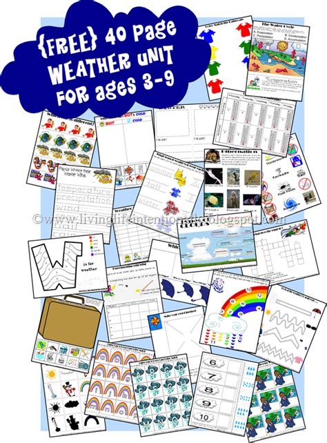 Free Weather Unit Printables Pre K 4th