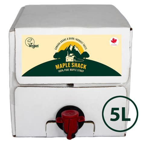 Maple Shack Pure Maple Syrup Grade A Dark 1 X 5L DJM Food Solutions