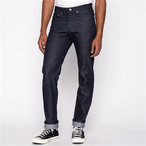 Naked And Famous Weird Guy Herringbone Denim Oz Indigo