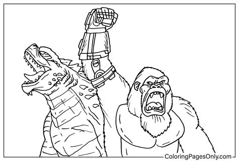 Imagens Para Colorir De Godzilla X Kong O Novo Imp Rio Desenhos