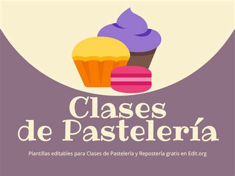 Cursos De Pasteler A Y Reposter A P Sters Editables