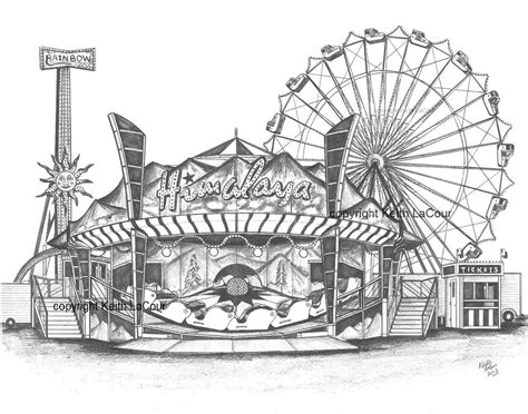 Amusement Park Rides Drawings