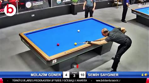 SEMİH SAYGINER vs MÜLAZIM GÜNER 3 BANT BİLARDO ŞAMPİYONASI 3 ETAP