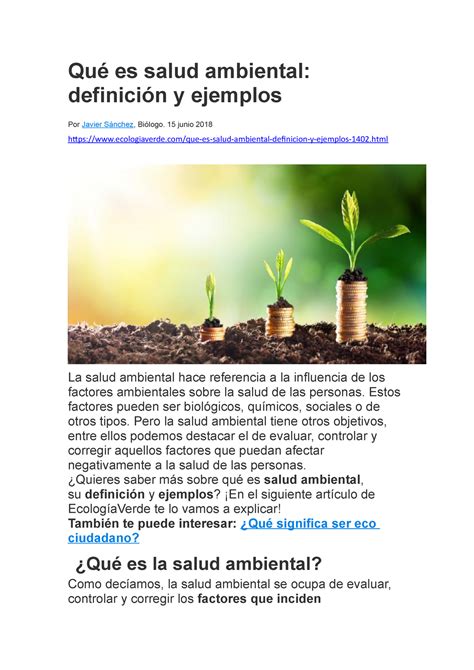 Salud Ambiental Qué Es Salud Ambiental Definición Y Ejemplos Por Javier Sánchez Biólogo 15