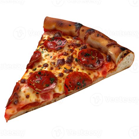 D Rendering Of A Pizza Slice On Transparent Background Png